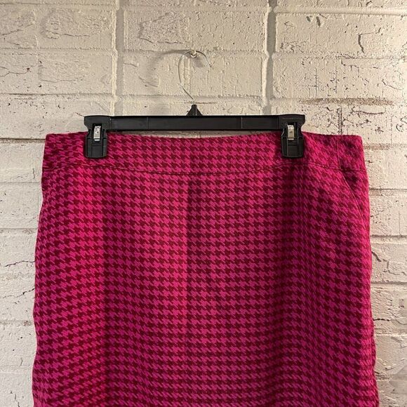 Merona Pink plaid houndstooth  pencil skirt Plus Size 14 - Picture 3 of 9